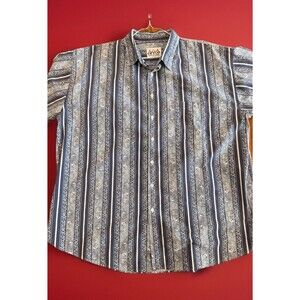 BIG & TALL RED EYE By Marc Daniels Mens Casual Shirt Blue Paisley 2XL* GUC